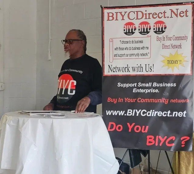 A speaker at the BIYCDirect.Net banner
