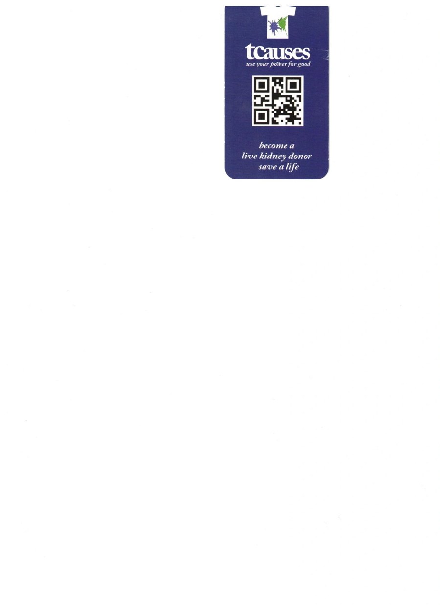 Become a live kidney donor: scan the QR code